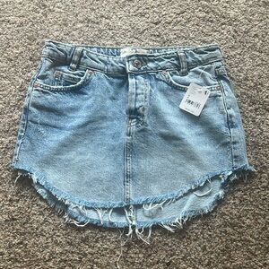 Free People denim mini skirt size 2